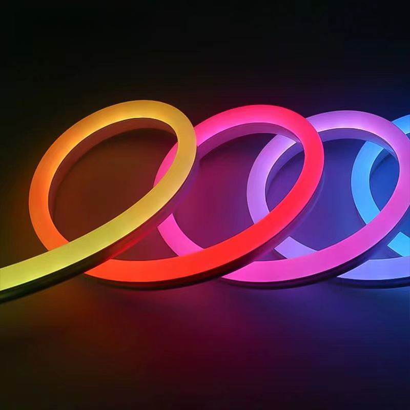 Lighting - 高輝度RGB LEDネオンストリップライト。防水仕様で、柔軟性があり、屋内装飾に最適なカラーチェンジ機能付き。