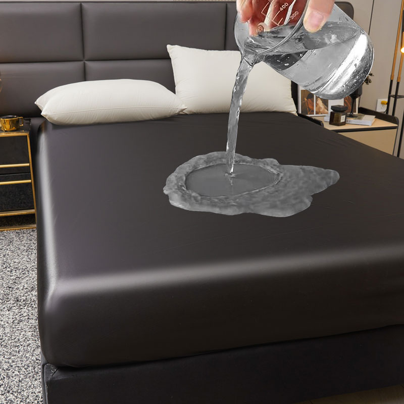 Fitted Bed Sheets Deep Pocket - 高級100％防水マットレスプロテクター、通気性のあるマットレスカバー、冷感素材のベッドパッドカバー、深めのポケット付き