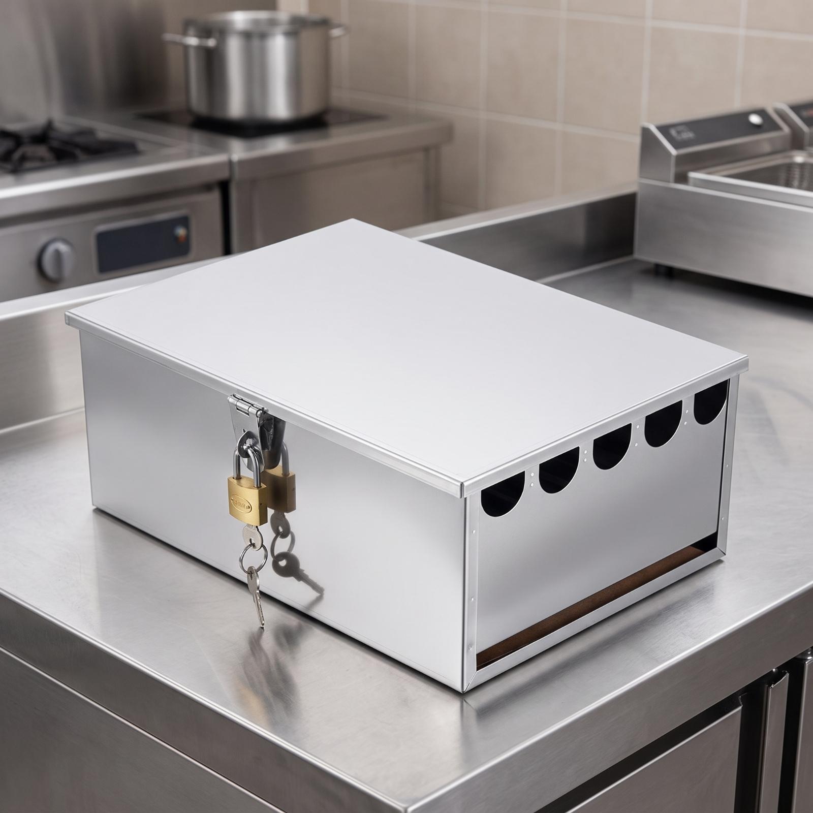 木製キッチンナイフブロックホルダー、ステンレス製カトラリーケ - Storage & Organization のレビューと価格