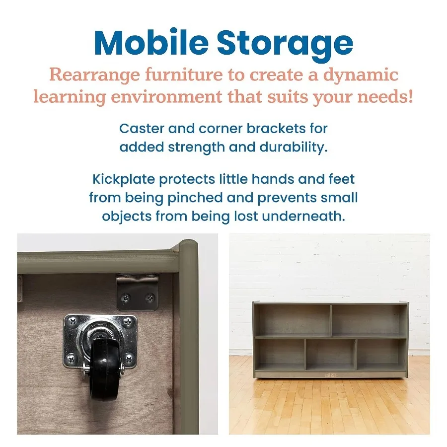 幼児用および教室用家具として使える、5つの仕切りが付いた移動 - Storage & Organization のレビューと価格