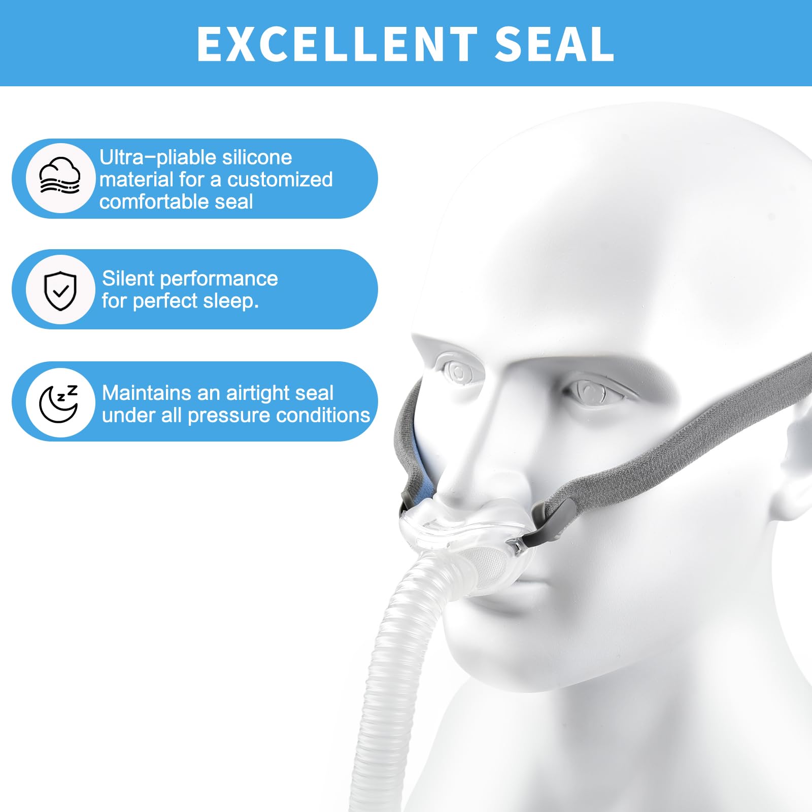 2個入り P10 鼻枕 AirFit P10 交換用クッショ - Anti Snore Contour Pillow のレビューと価格
