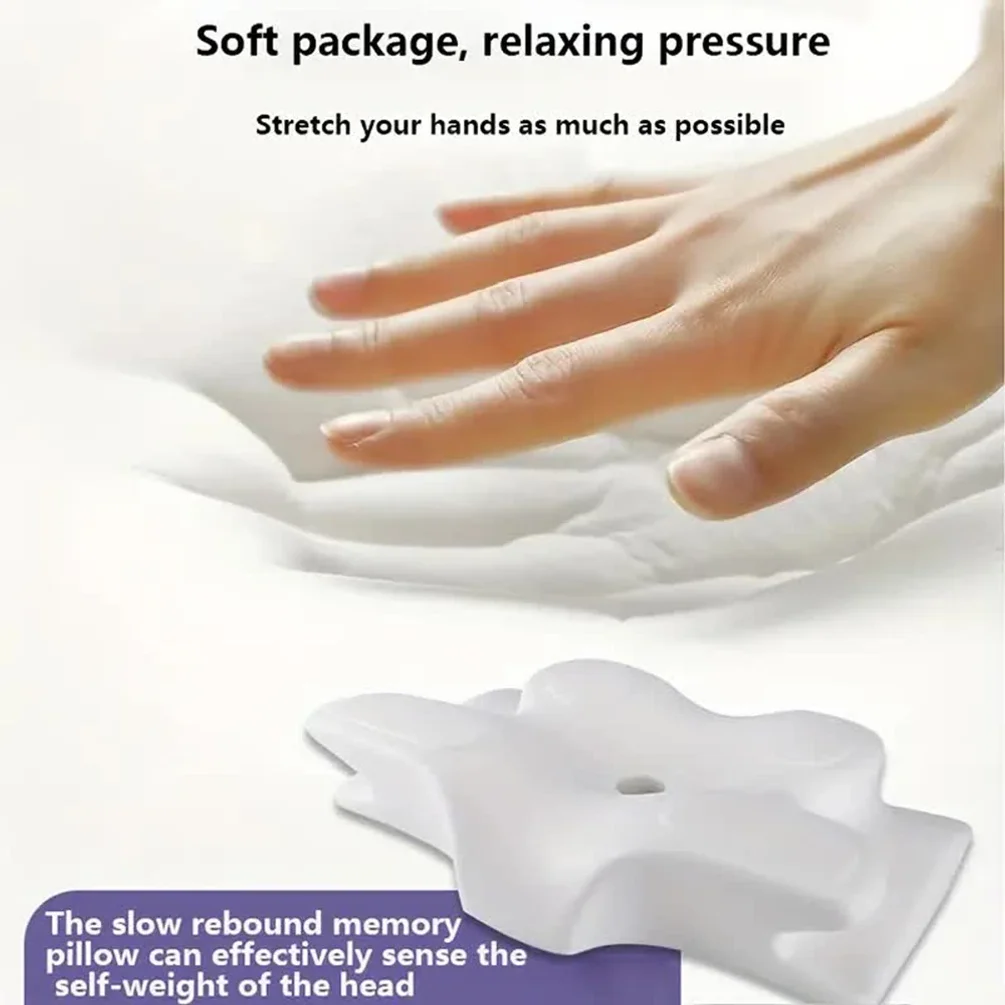 メモリーフォームを使用した蝶の形をした、首をリラックスさせる - Memory Foam Orthopedic Pillow Neck Pain のレビューと価格