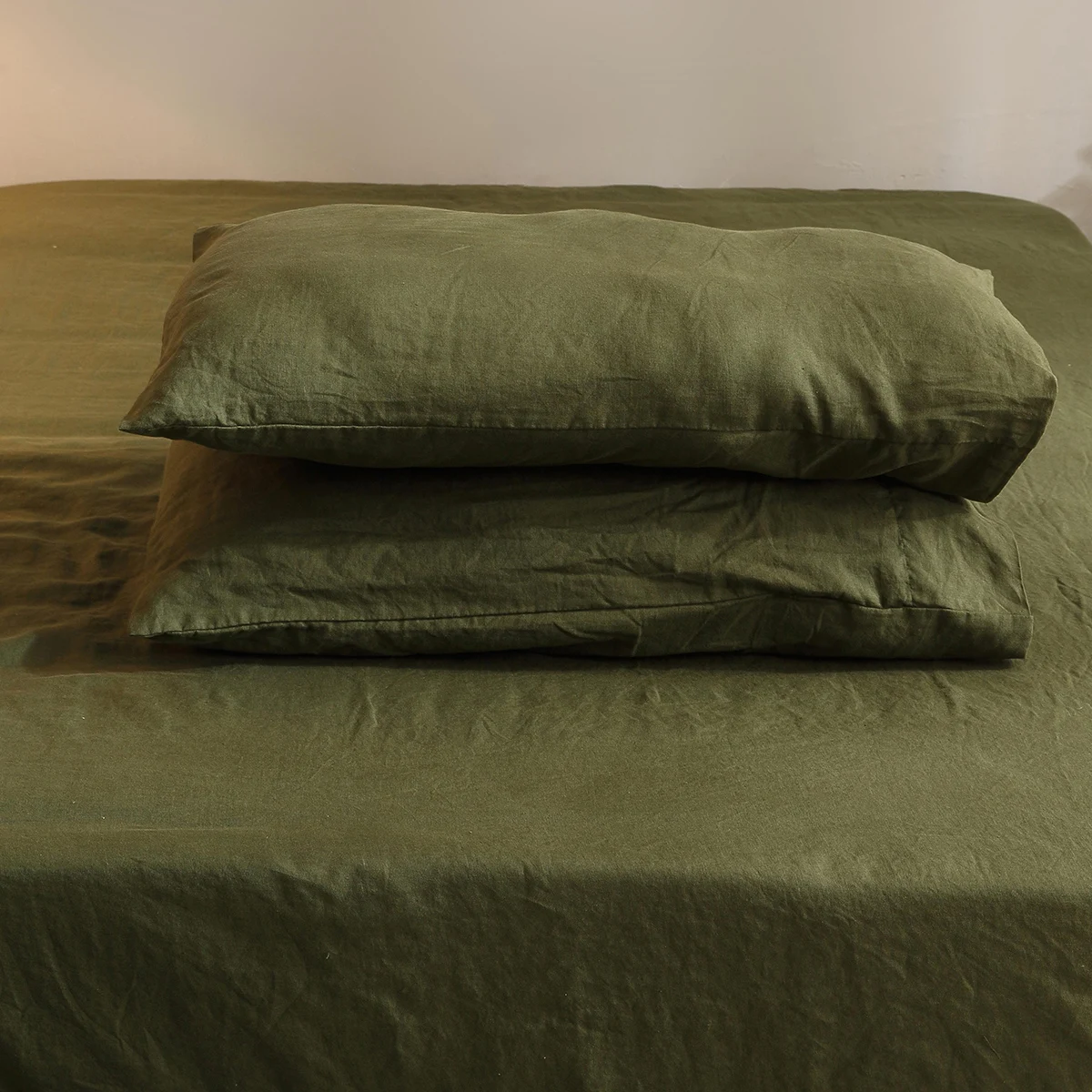ピュアリネン寝具セット、フラットシート1枚、ディープポケット - Fitted Bed Sheets Deep Pocket のレビューと価格
