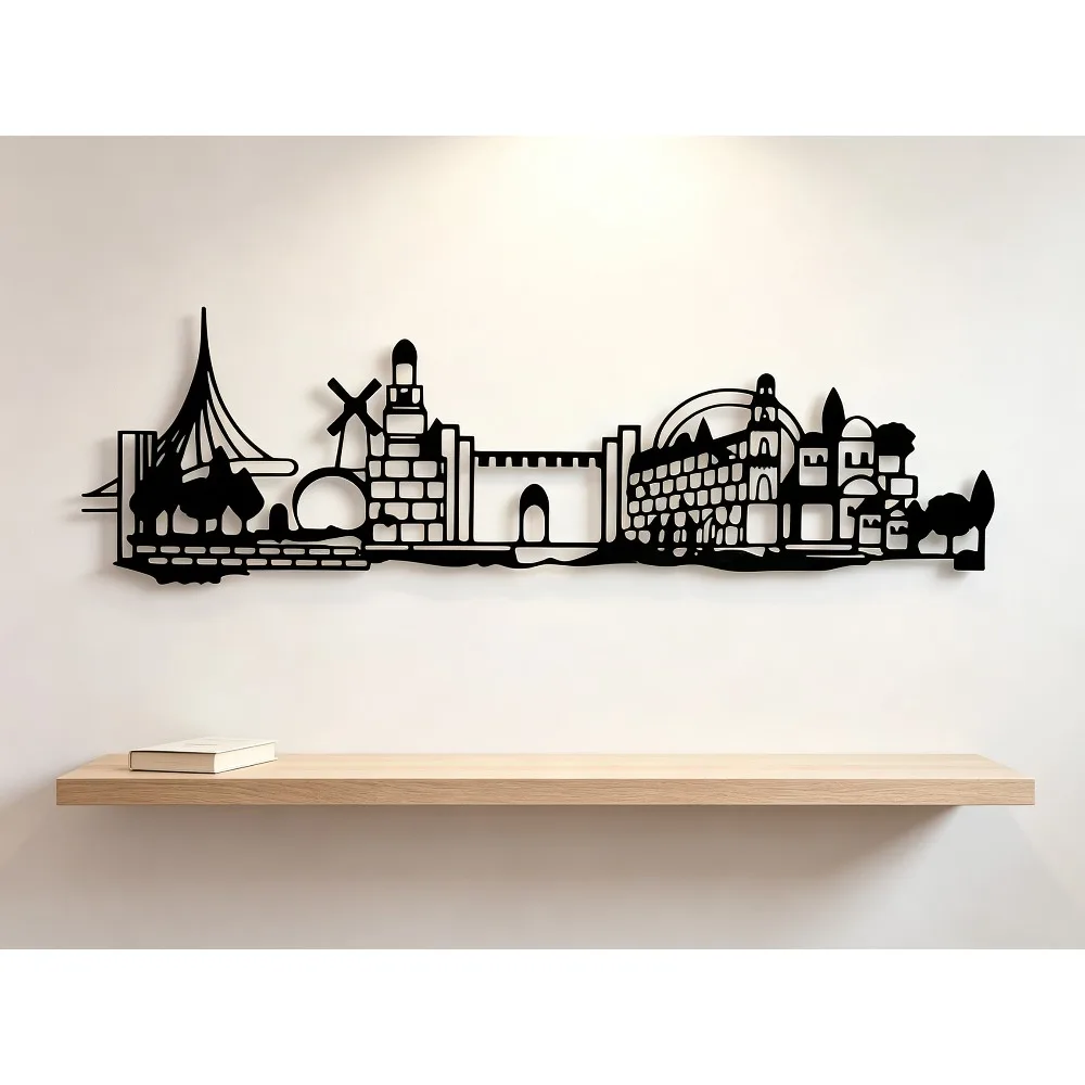 CIFBUY 鉄製ウォールアート エルサレムのスカイライン  - Home Decor のレビューと価格
