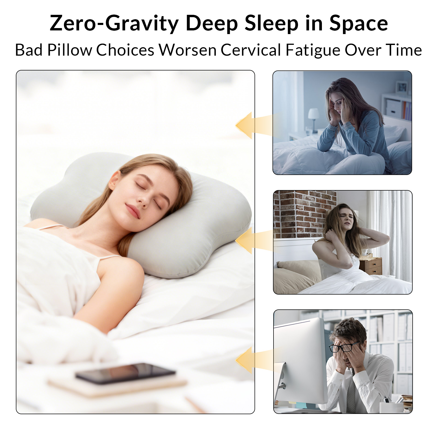 首や肩の痛みを和らげるためのネックピロー。冷却機能付きのエル - Memory Foam Orthopedic Pillow Neck Pain のレビューと価格